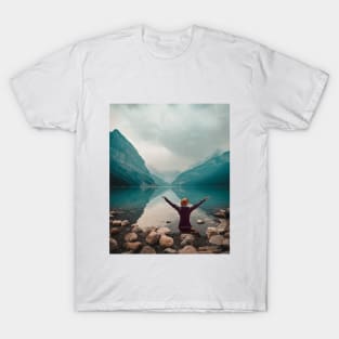 Lovely Mountain Water Reflection T-Shirt